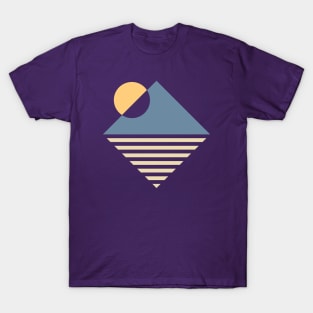 90s Mountain Sunset Lines T-Shirt